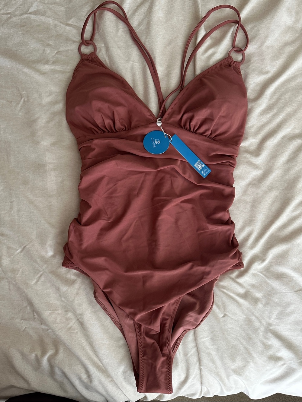 Cupshe One-Piece Swimsuit in Mauve Pink